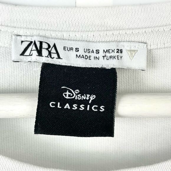 Zara x Disney Classics Bambi Cross Stitch Cotton Crewneck T Shirt Size S - Picture 6 of 7
